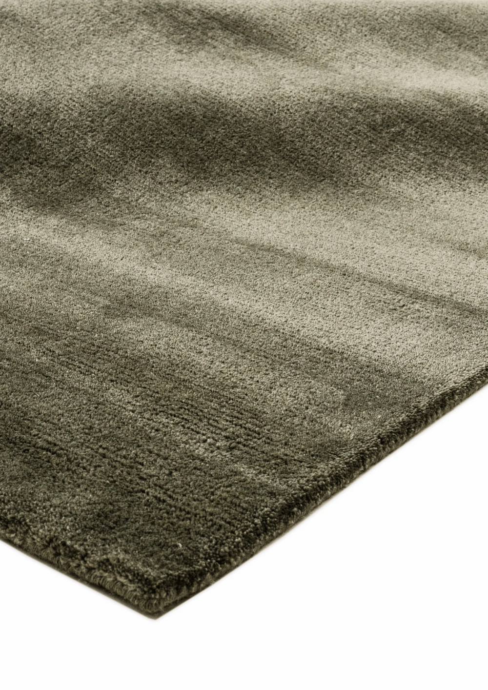 Blended Bamboo & Wool Hand-Tufted Carpet Moss Green - Luxurious eco-friendly rug for elegant home interiors