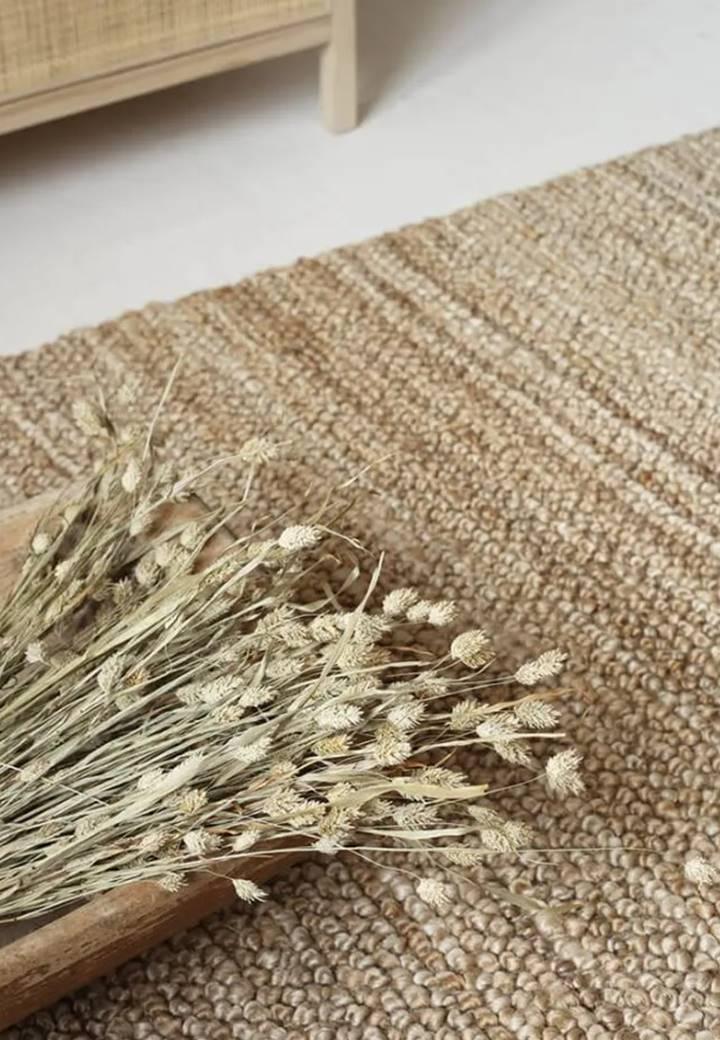 Jute Handwoven Natural Loop Rug | Handmade Carpets & Rugs | Natural Jute Rug