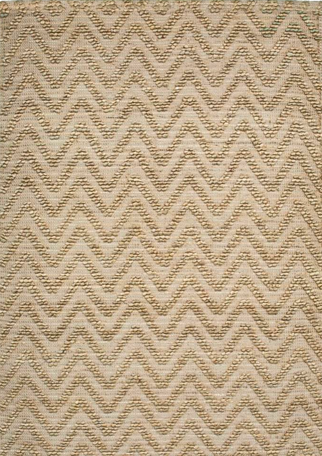 Jute Handwoven Rug Wave Natural