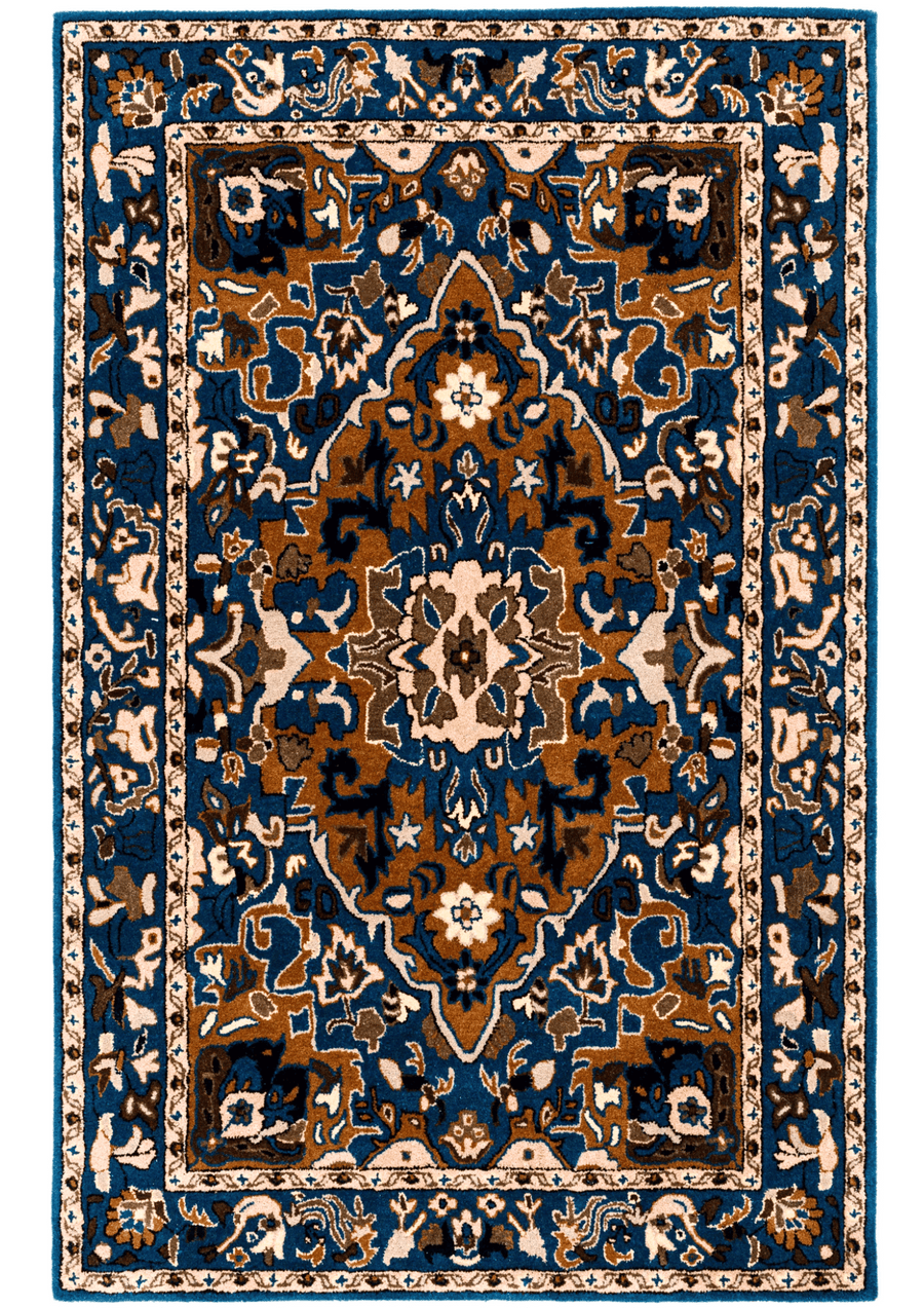 Hand-Tufted Wool Carpet Rae - Luxurious wool rug with intricate patterns and rich hues for elegant home interiors