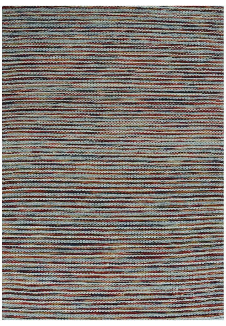 Wool Handwoven Rug ColorLines showcasing vibrant multi-colored design